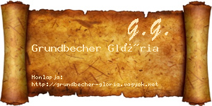 Grundbecher Glória névjegykártya